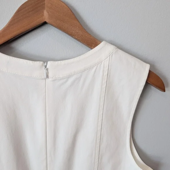 Theory White Sleeveless Sheath Midi Dress - Picture 6 of 10